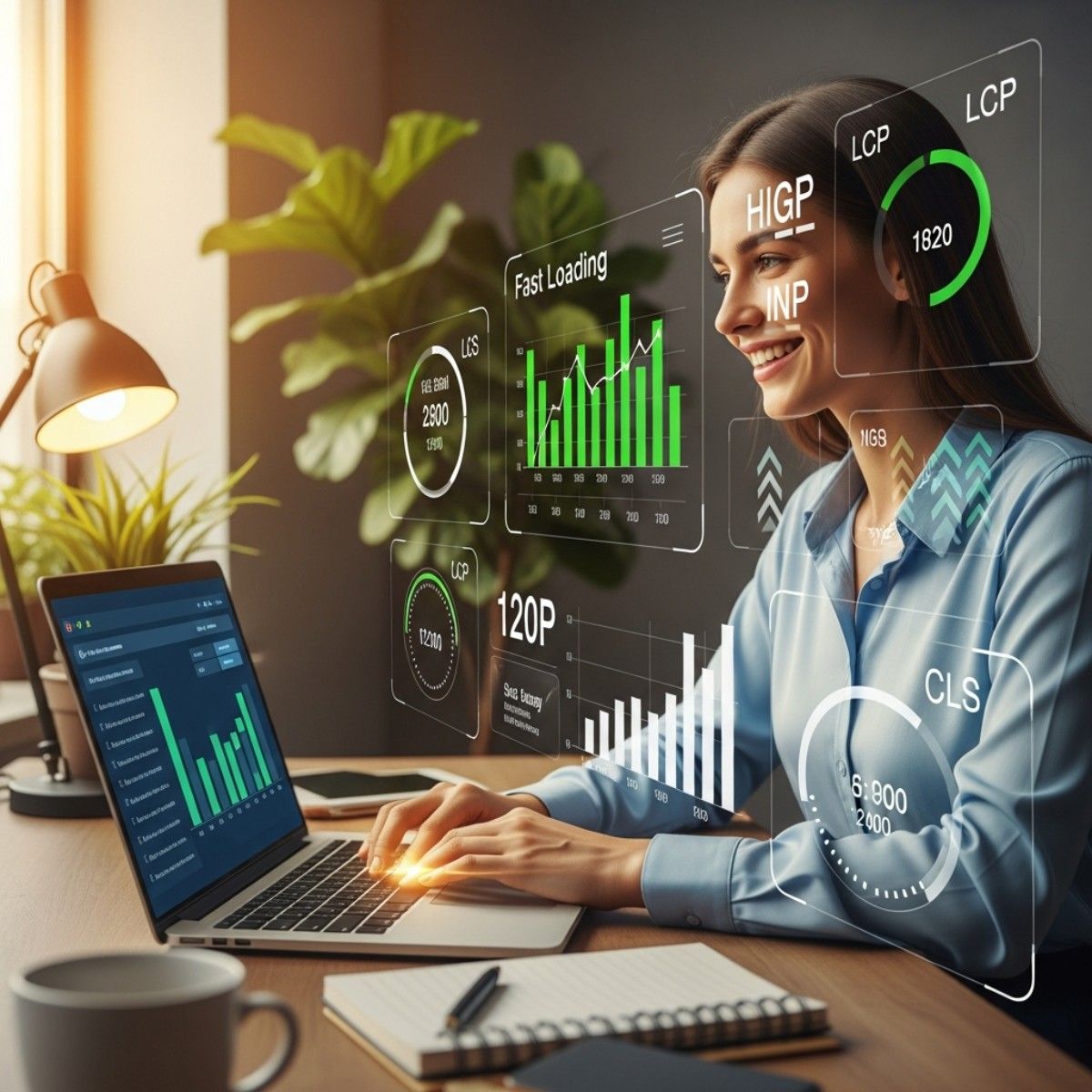 Scrivania con fogli e checklist