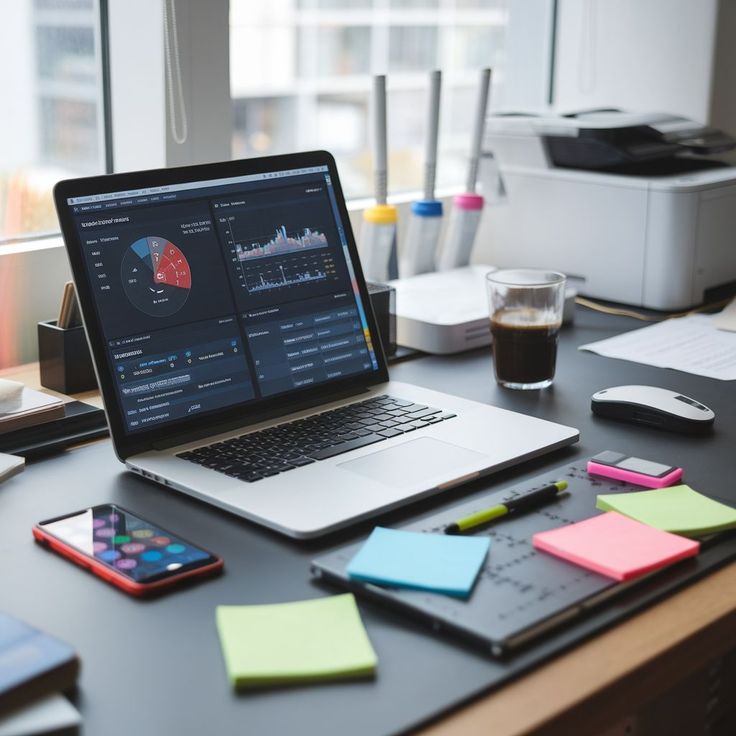 Timer e lista di attività su scrivania